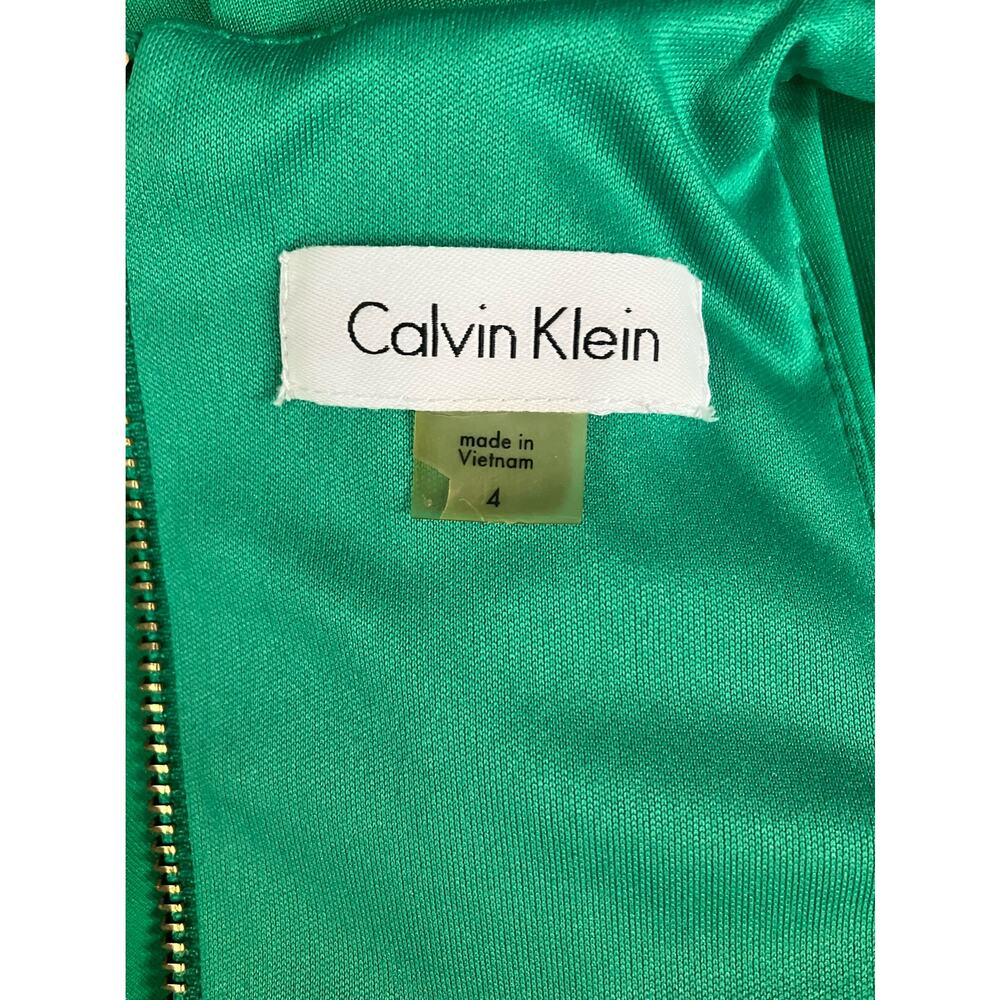 Calvin Klein Women Green Dress Size 4 - Picture 3 of 3